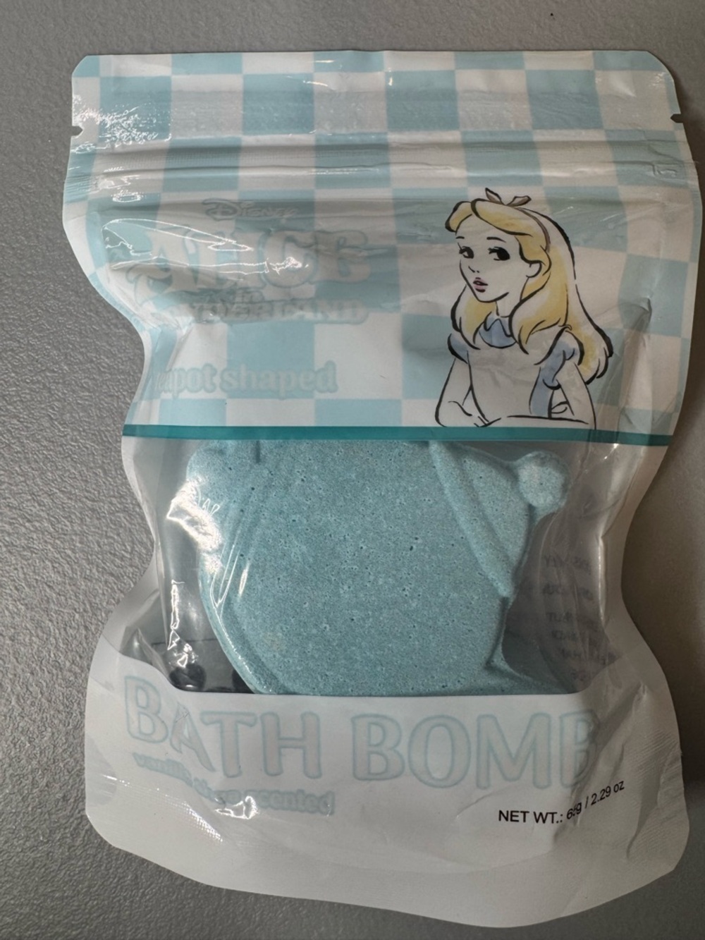 Disney Alice in wonderland Teapot Shaped Blue Bath Bomb vanilla scented pastel